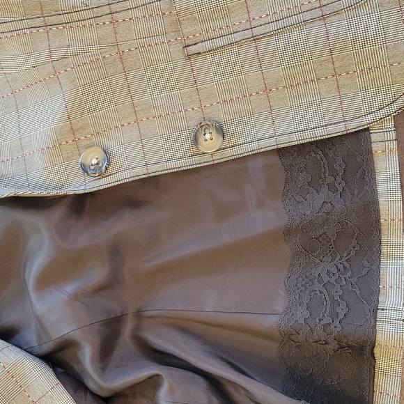 DKNY Taupe/Brown Skirt Suit Women Size 4-6 - Picture 8 of 12